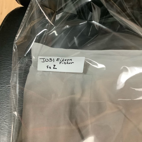 Eileen Fisher Trouser Pull-on Stretch Crop Pants Size L in Light Gray - Picture 8 of 8